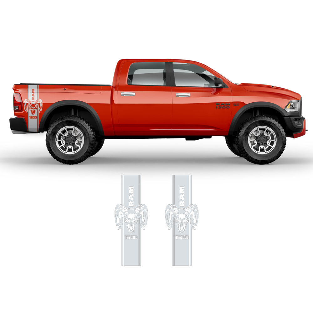 1500 RAM Vertical Graphic decals, for Dodge RAM– autodesign.shop