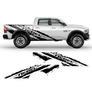 SCRATCHED REBEL Side Graphic, Dodge RAM black