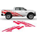 SCRATCHED REBEL Side Graphic, Dodge RAM black
