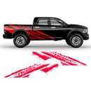 SCRATCHED REBEL Side Graphic, Dodge RAM blackSCRATCHED REBEL Side Graphic, Dodge RAM black
