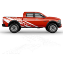 SCRATCHED REBEL Side Graphic, Dodge RAM black