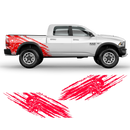 Skull Scratched side graphic, Dodge RAM (fit any truck) black
