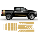 Side stripes graphic, Dodge RAM black