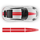 Dual Racing Stripes Over The Top for Carrera / Cayman / Boxster