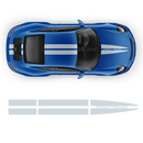 Dual Racing Stripes Over The Top for Carrera / Cayman / Boxster