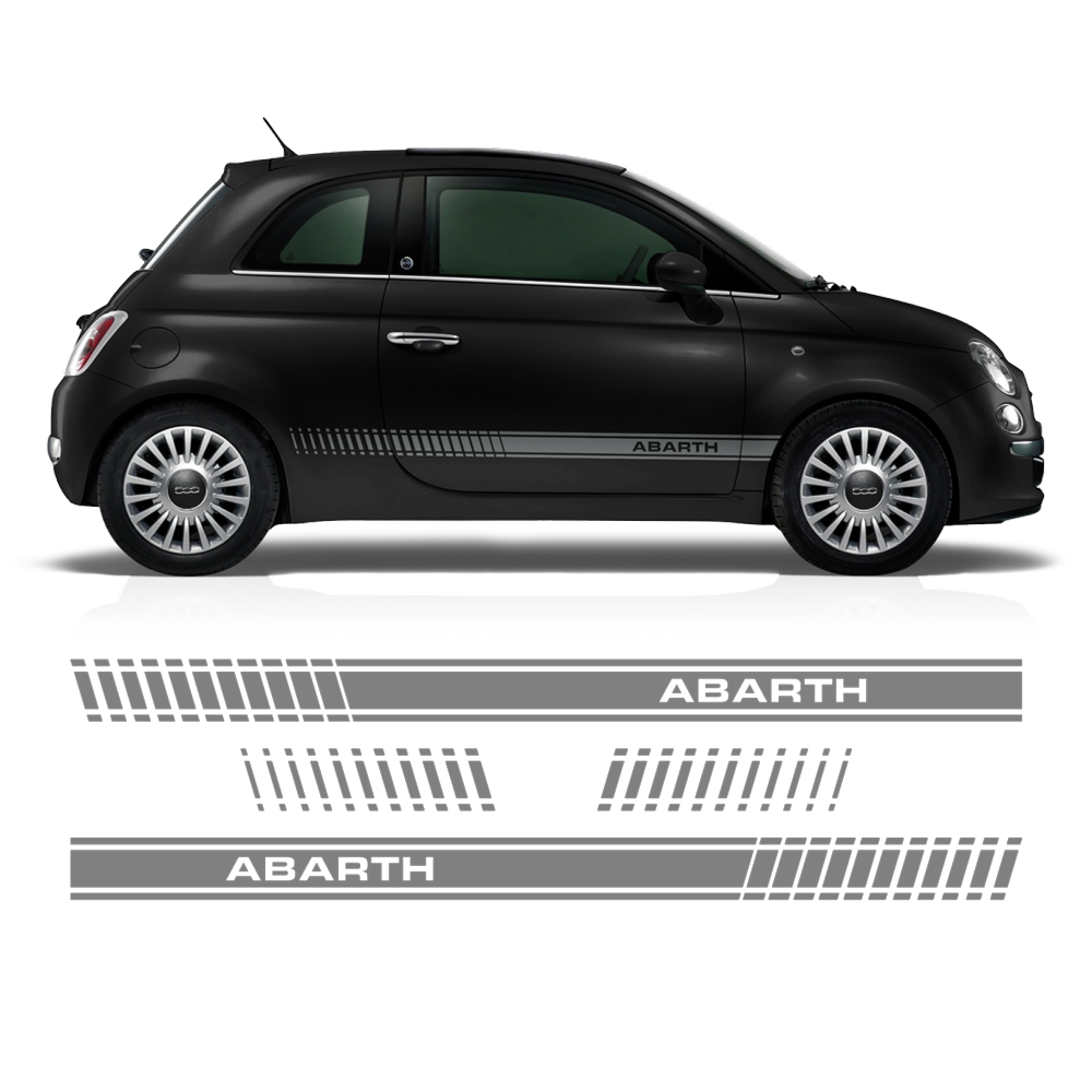 Fiat 500 - Abarth EVO 2017 - Side Stripes Graphics Decals Sticker Kit - N°  2491