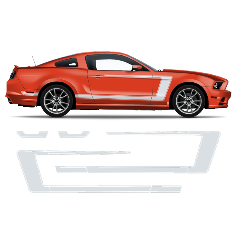 Accent Side Graphics, for Mustang 2005 - 2014 black
