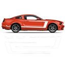 Accent Side Graphics, for Mustang 2005 - 2014 black