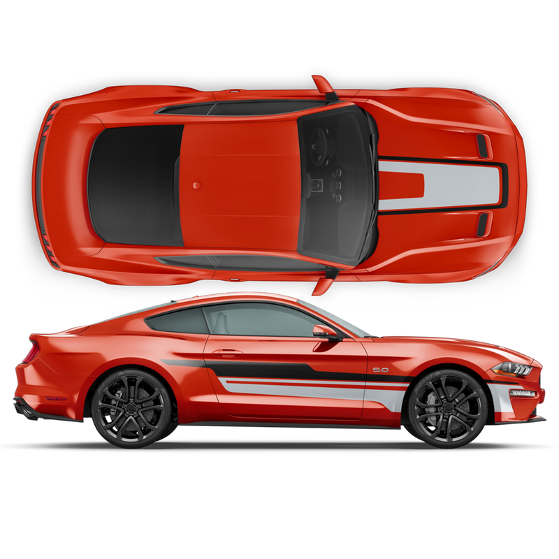 Accent Side / Hood Graphic decals set, for Ford Mustang 2015 - 2020