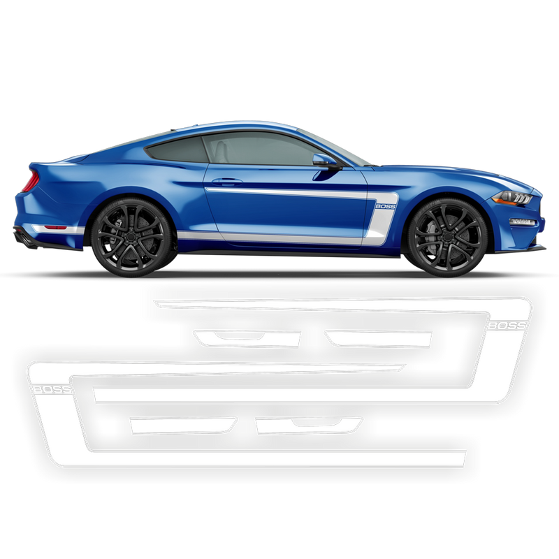 BOSS style side Graphics, for Ford Mustang 2015 - 2022
