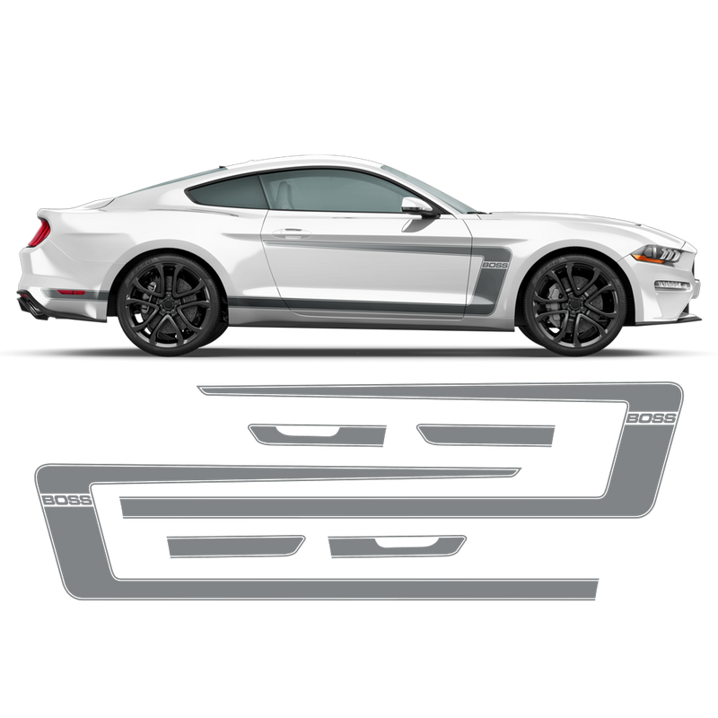 BOSS style side Graphics, for Ford Mustang 2015 - 2022