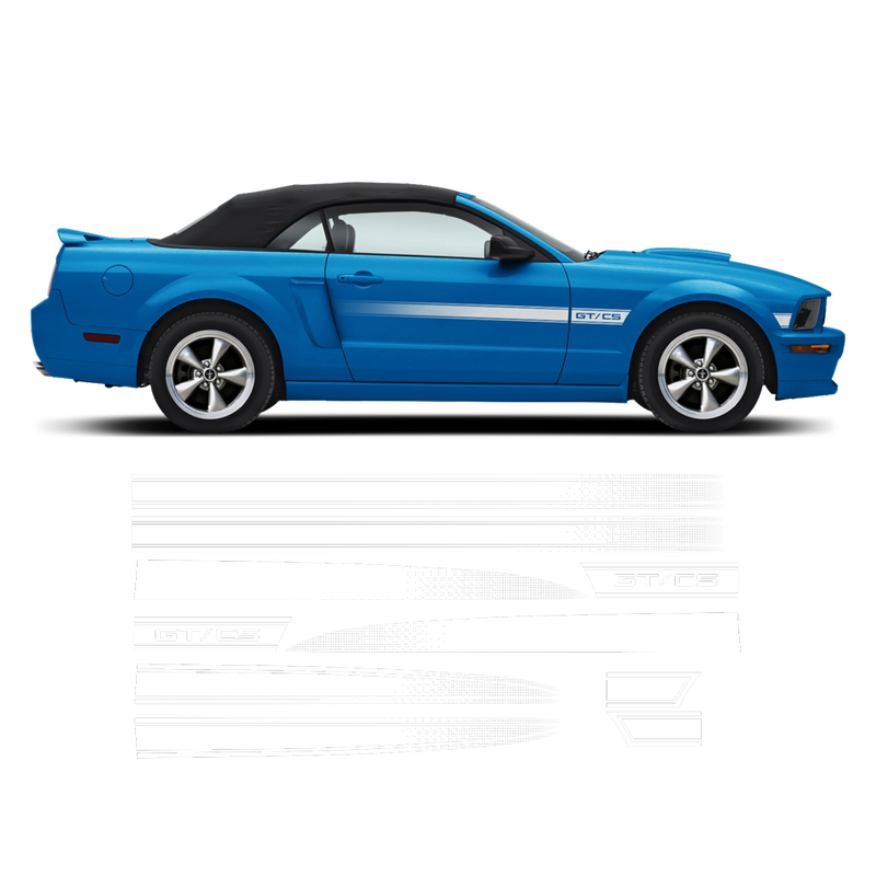California Special GT/CS Faded Stripes, for Ford Mustang 2005 - 2010