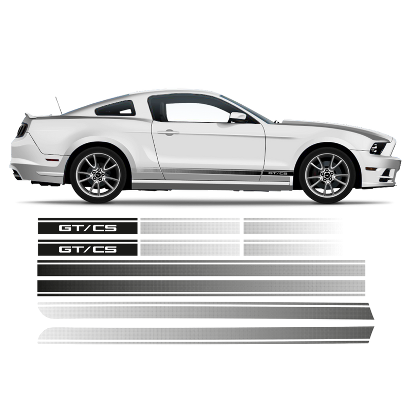 California Special GT/CS FADED Rocker Stripes, for Ford Mustang 2013 2014