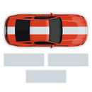 Contoured Racing Stripes over the top, for Mustang 2005 - 2014 black