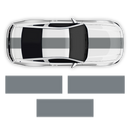 Contoured Racing Stripes over the top, for Mustang 2005 - 2014 black