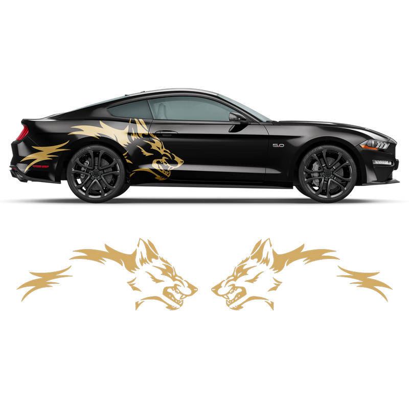 Coyote side graphic, for Ford Mustang 2005 - 2021 Decals - autodesign.shop