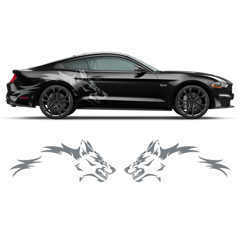 Coyote side graphic, for Ford Mustang 2005 - 2021 Decals - autodesign.shop