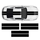 Contoured Double Racing Stripes over the top, for Mustang 2005 - 2019