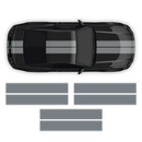 Contoured Double Racing Stripes over the top, for Mustang 2005 - 2019