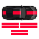 Double Racing Stripes over the top, for Mustang 2005 - 2014