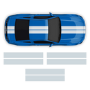 Double Racing Stripes over the top, for Mustang 2005 - 2014