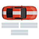 Double Racing Stripes over the top, for Mustang 2005 - 2014