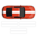 Double Racing Stripes over the top, for Mustang 2005 - 2014