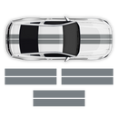 Double Racing Stripes over the top, for Mustang 2005 - 2014