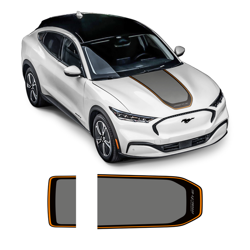 MACH - E Hood / Rear Bonnet Decals Set, for Ford Mustang MACH-E 2020