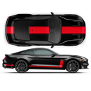 R - SPEC Style Racing Stripes Set, for Ford Mustang 2015 - 2019 black