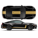 R - SPEC Style Racing Stripes Set, for Ford Mustang 2015 - 2019 black