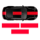 R - SPEC Style Racing Stripes Set, for Ford Mustang 2015 - 2019 black