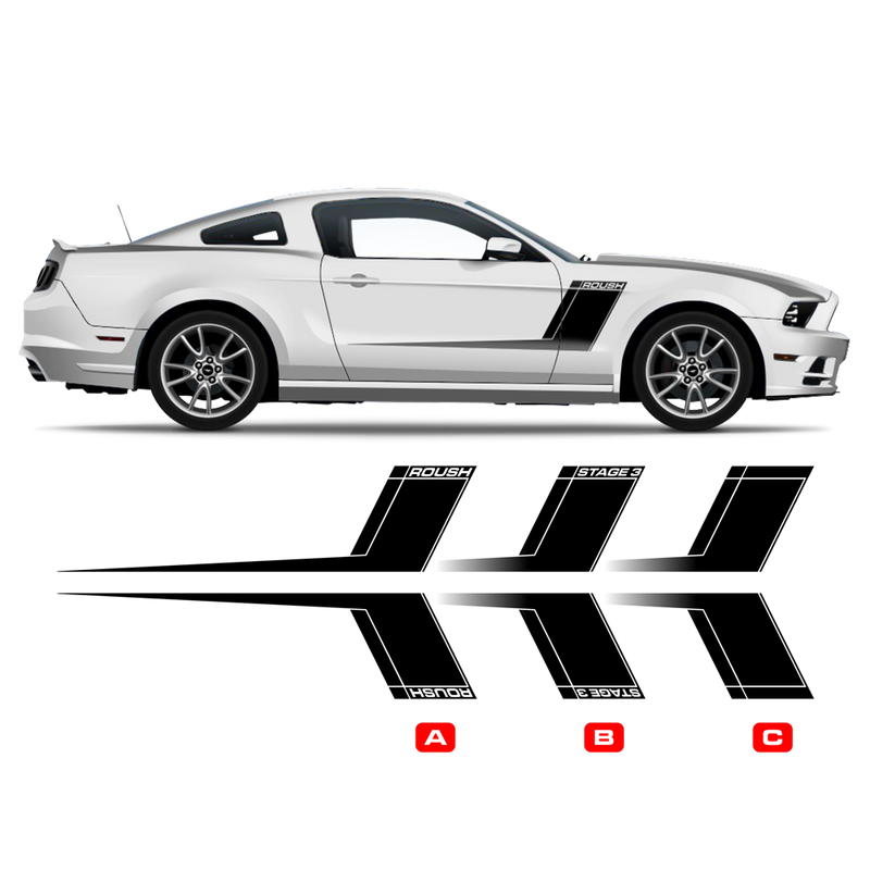 ROUSH Side Graphics, for Ford Mustang 2005 - 2014