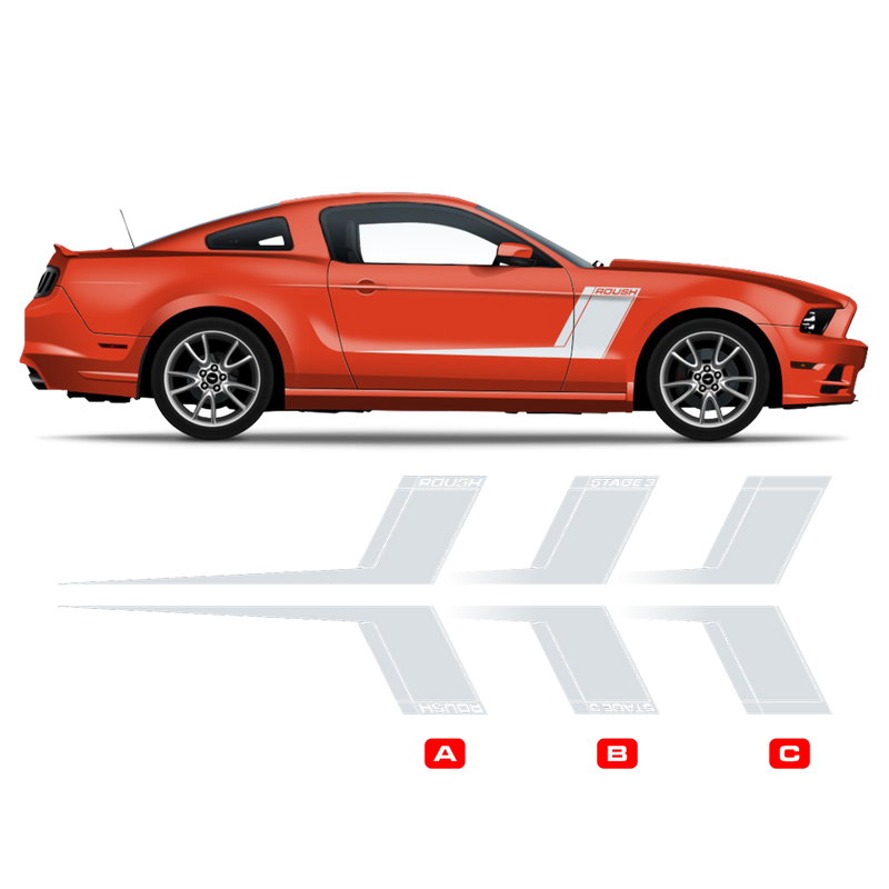ROUSH Side Graphics, for Ford Mustang 2005 - 2014