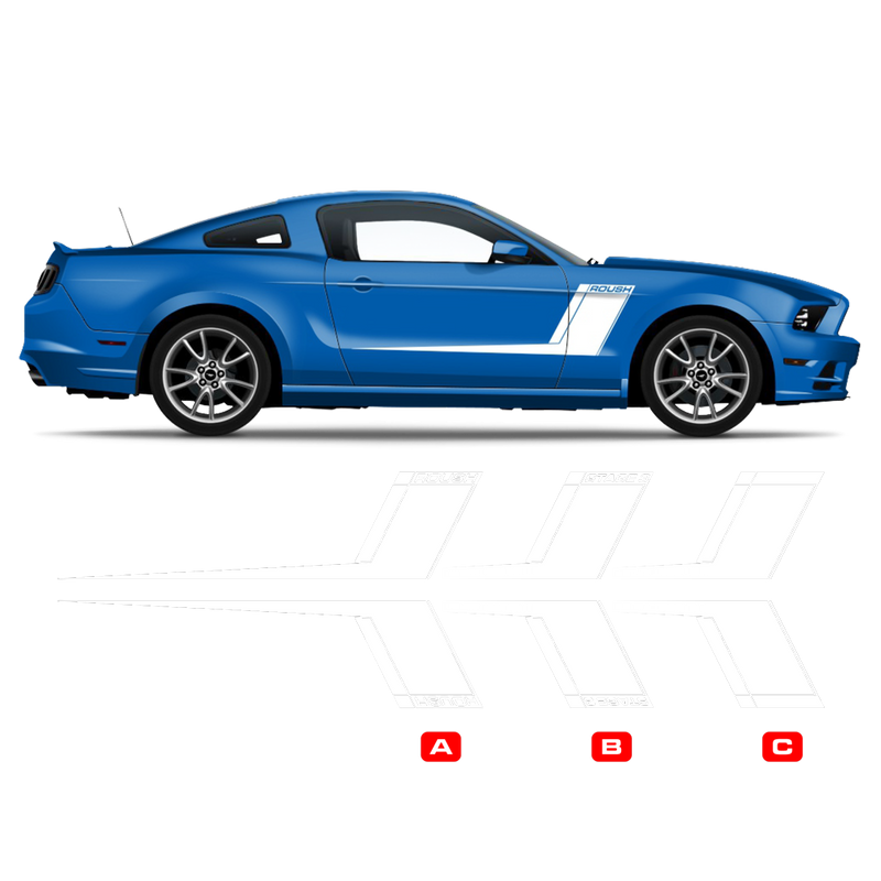 ROUSH Side Graphics, for Ford Mustang 2005 - 2014