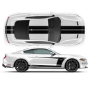 Racing Top Stripes / Side Graphics decals set, for Ford Mustang 2015 - 2023