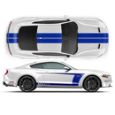 Racing Top Stripes / Side Graphics decals set, for Ford Mustang 2015 - 2023
