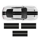 Racing Top Stripes / Side Graphics decals set, for Ford Mustang 2015 - 2023