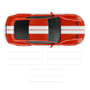 Racing Top Stripes / Side Graphics decals set, for Ford Mustang 2015 - 2020