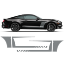 Racing Top Stripes / Side Graphics decals set, for Ford Mustang 2015 - 2020