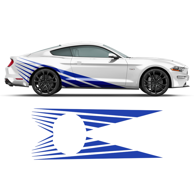 Rising Sun Side Graphics, for Ford Mustang 2015 - 2022