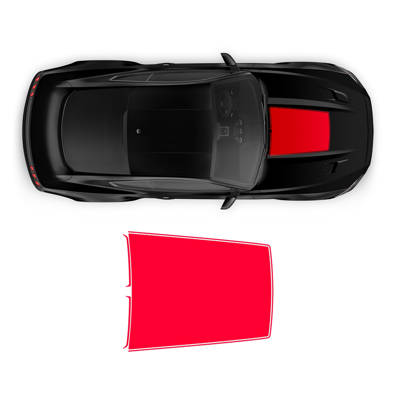 Roush Style Hood Scoop Decal Stickers - 2-Piece Set, High-Quality Vinyl, Easy To Apply