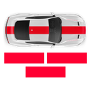 Roush Stage3 Racing Stripes Set, for Ford Mustang 2015 - 2024