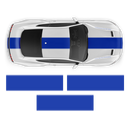 Roush Stage3 Racing Stripes Set, for Ford Mustang 2015 - 2024