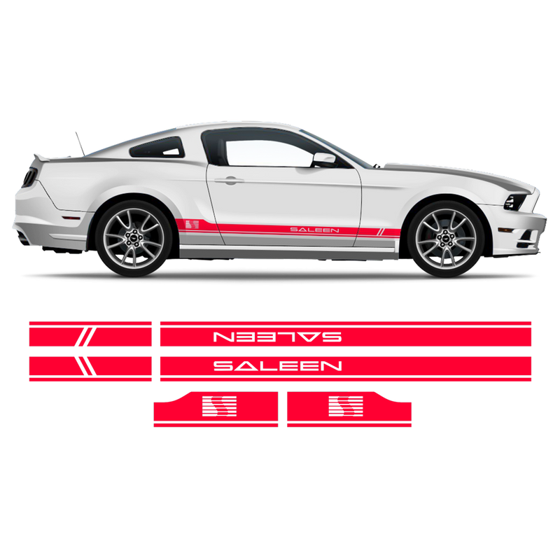 Rocker Panel Stripes style SALEEN, for Ford Mustang 2005 - 2014