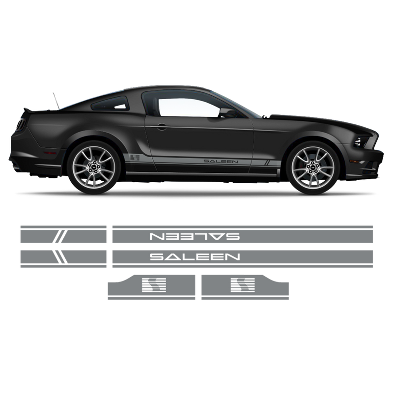 Rocker Panel Stripes style SALEEN, for Ford Mustang 2005 - 2014