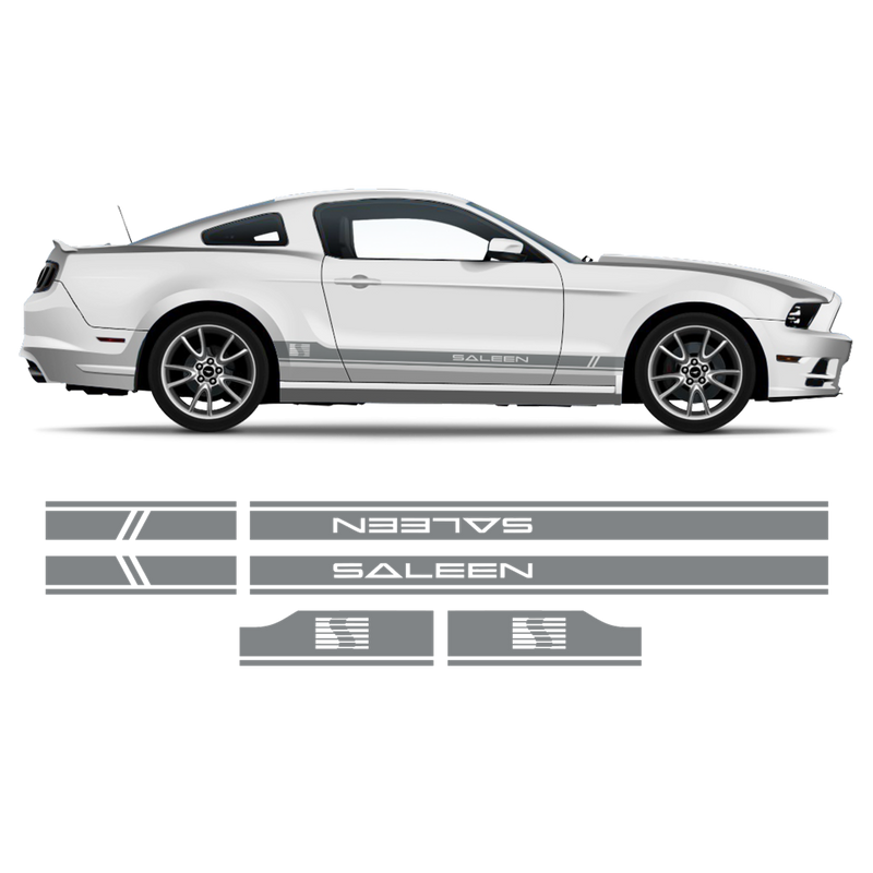 Rocker Panel Stripes style SALEEN, for Ford Mustang 2005 - 2014 Decals - autodesign.shop