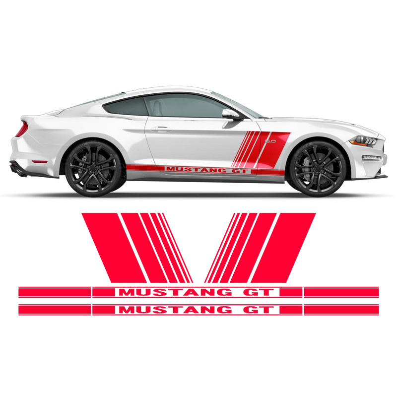 Mustang Side Graphic, for Ford Mustang 2015 - 2020 black