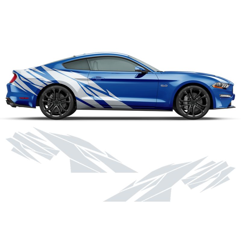 Warlord Side Graphics, for Ford Mustang
