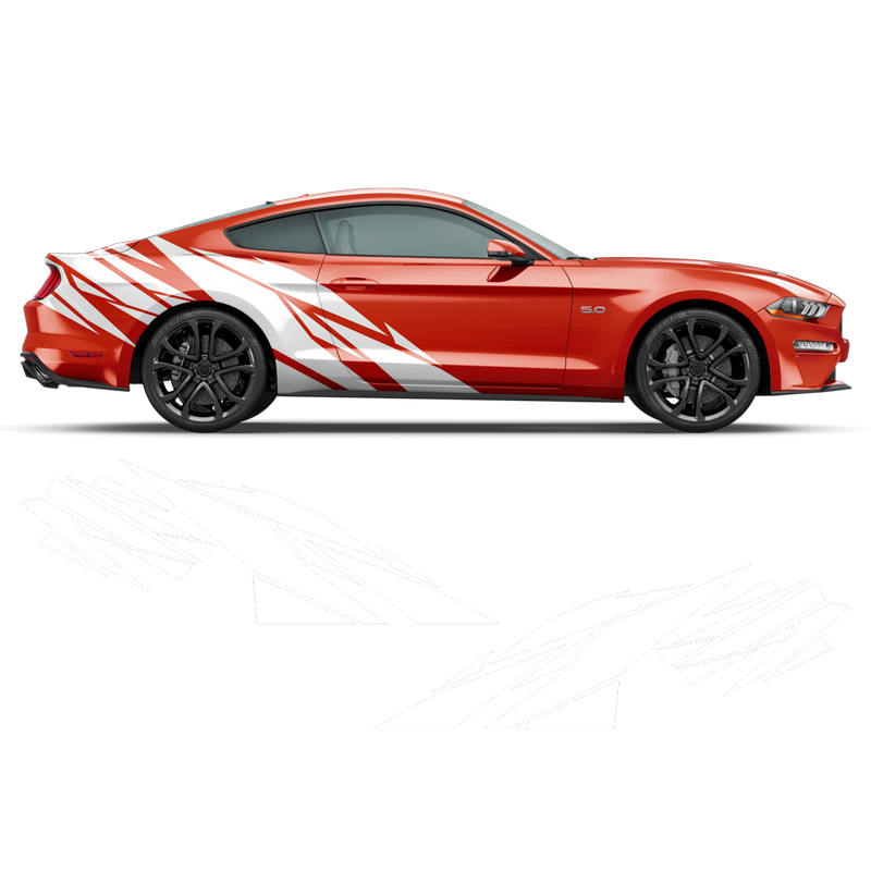Warlord Side Graphics, for Ford Mustang